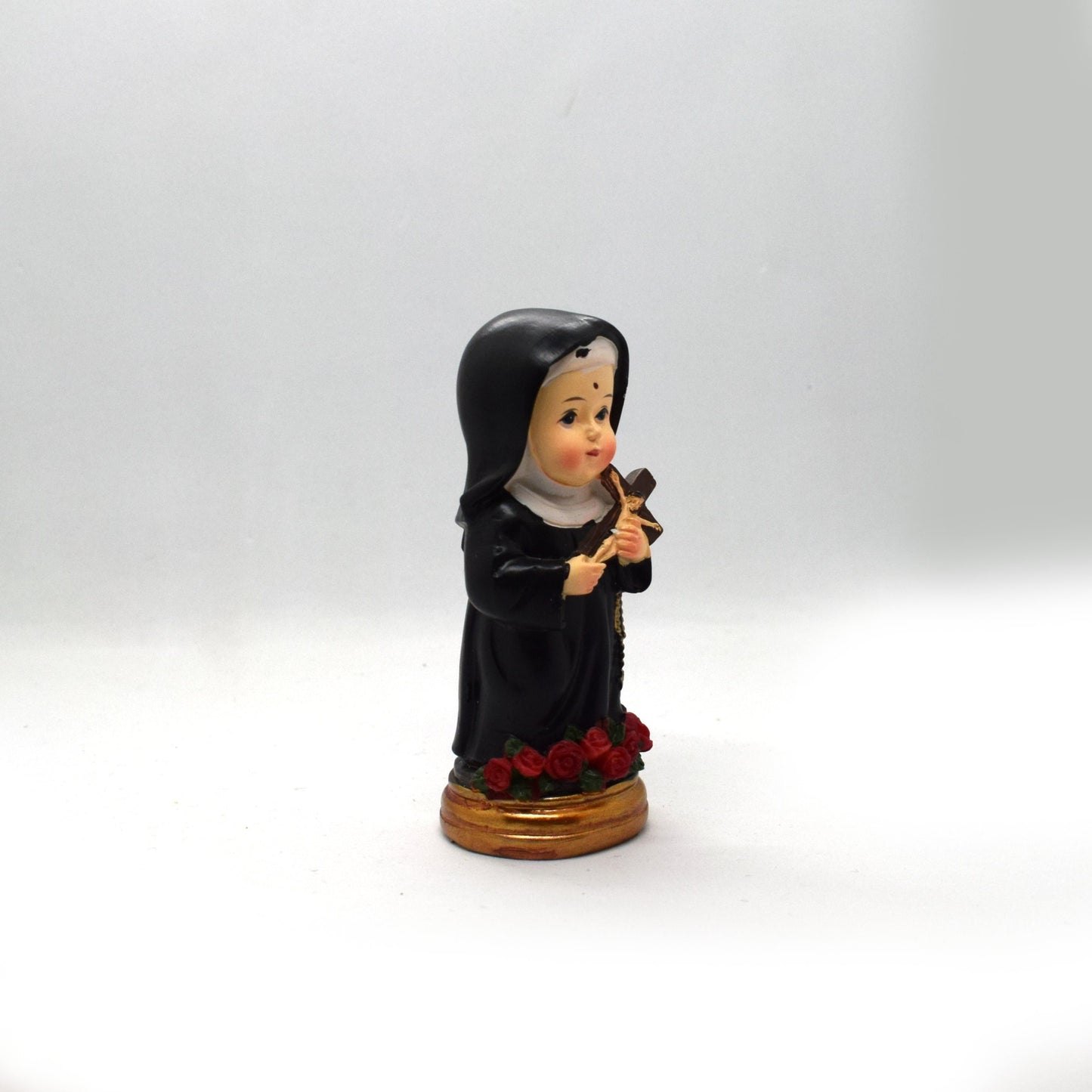 Saint Rita Mini Resin Statue – St. Rita of Cascia Pocket Statue, Italian Catholic Gift