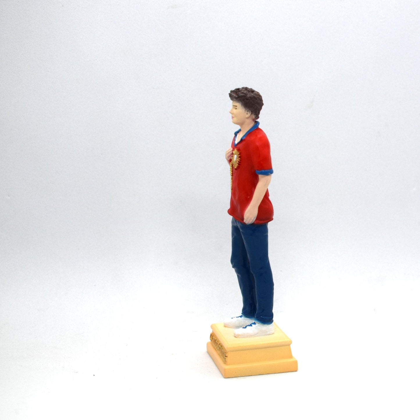 Saint Carlo Acutis Resin Statue | Hand-Painted Italian Christian Pocket Statue | Faith Gift