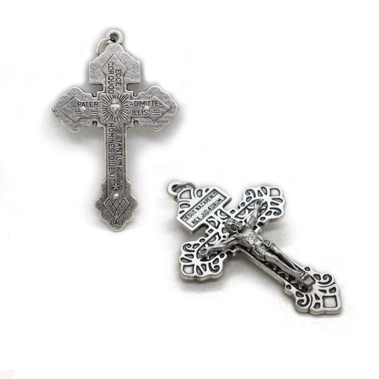 Pardon Crucifix ✝️ Double-Sided Indulgence Cross Pendant – Handmade in Italy