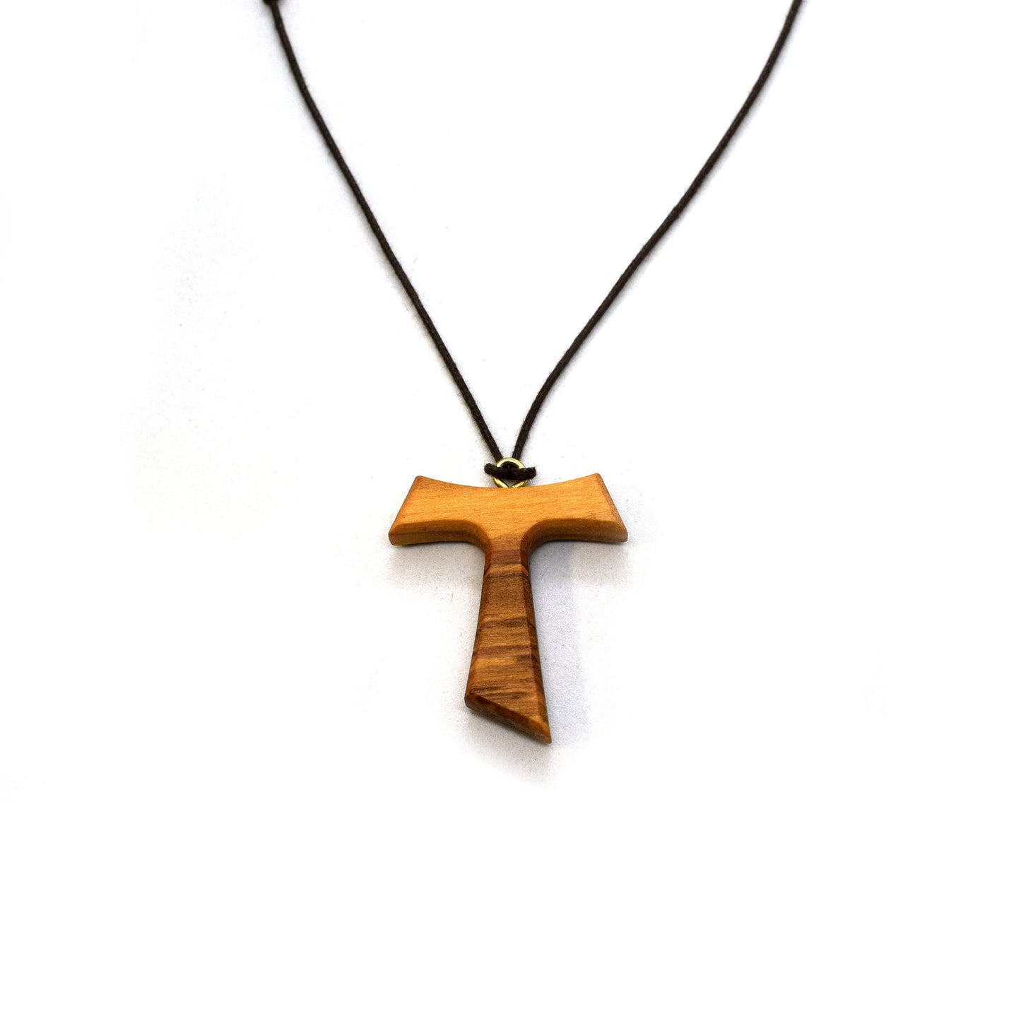 Tau Cross Olive Wood Necklace – Saint Francis of Assisi Pendant