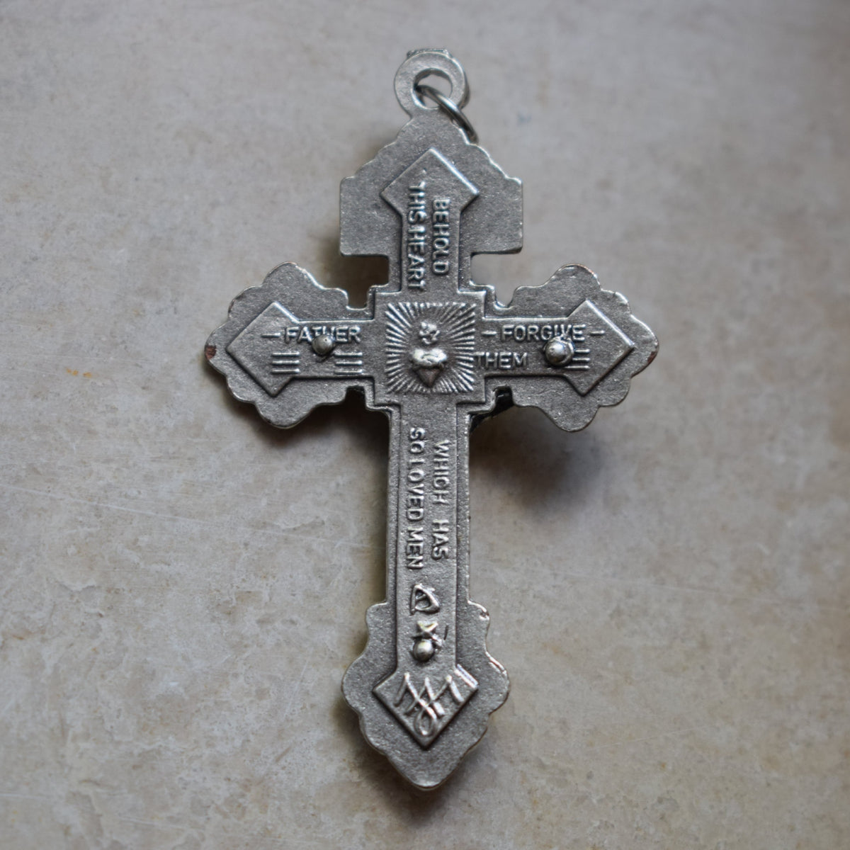 Pardon Crucifix ✝️ Double-Sided Indulgence Cross Pendant – Handmade in Italy - Grani di Senape Studio