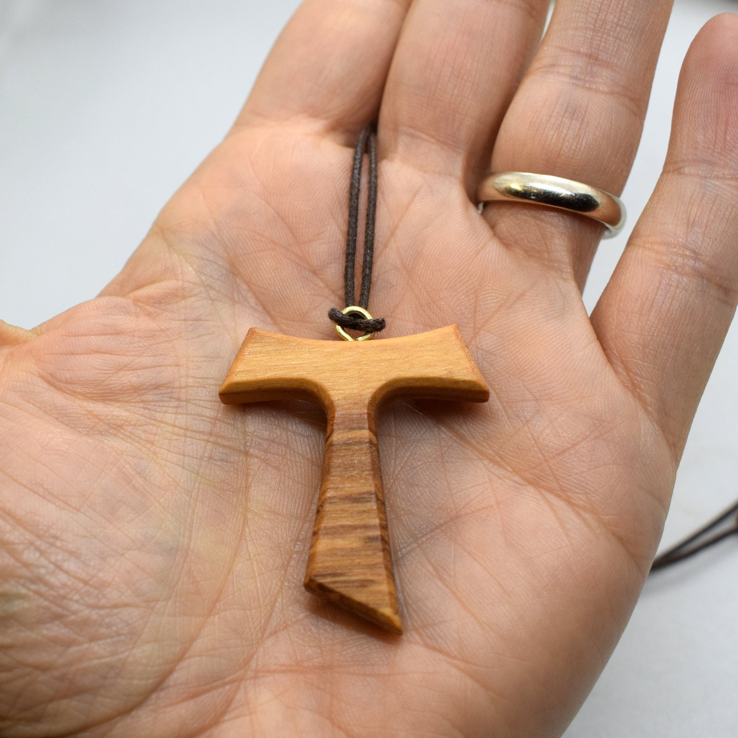 Tau Cross Olive Wood Necklace – Saint Francis of Assisi Pendant