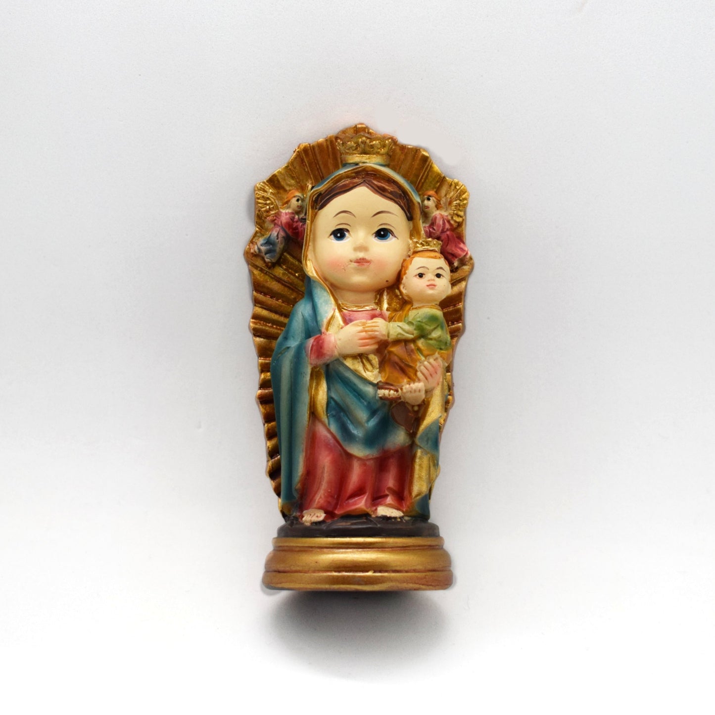 Our Lady of Perpetual Help Resin Statue – Italian Miniature Catholic Pocket Statue