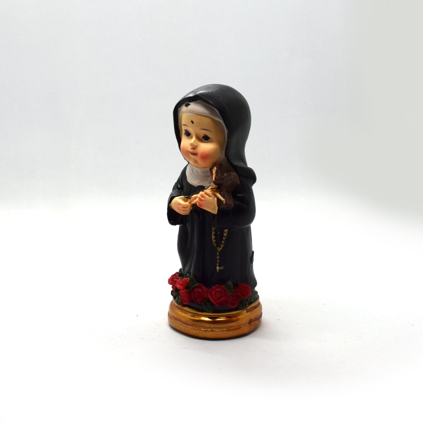 Saint Rita Mini Resin Statue – St. Rita of Cascia Pocket Statue, Italian Catholic Gift