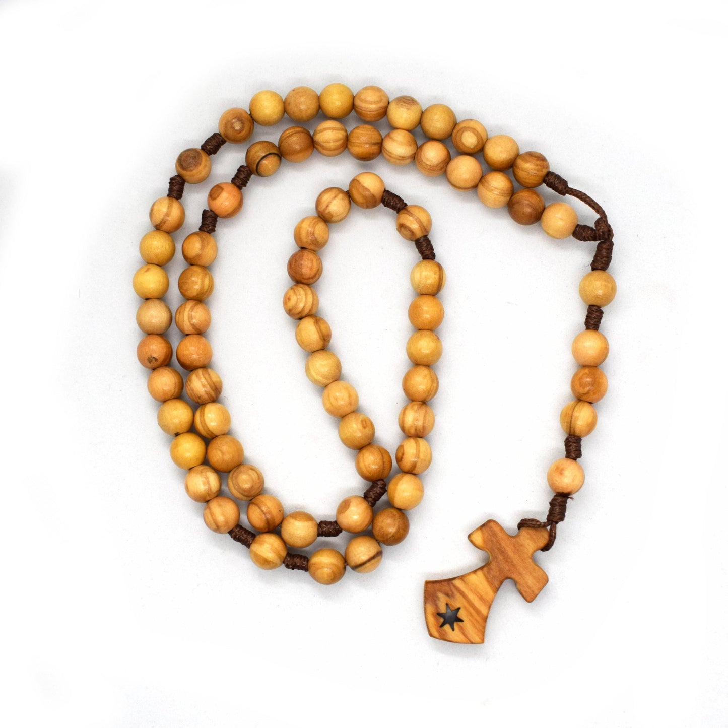 Carmelite wooden Rosary, Brigittine Crown Chaplet, Six Decade Rosary with olive wood from Holy Land