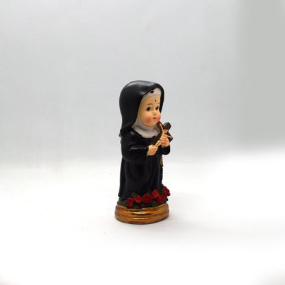 Saint Rita Mini Resin Statue – St. Rita of Cascia Pocket Statue, Italian Catholic Gift