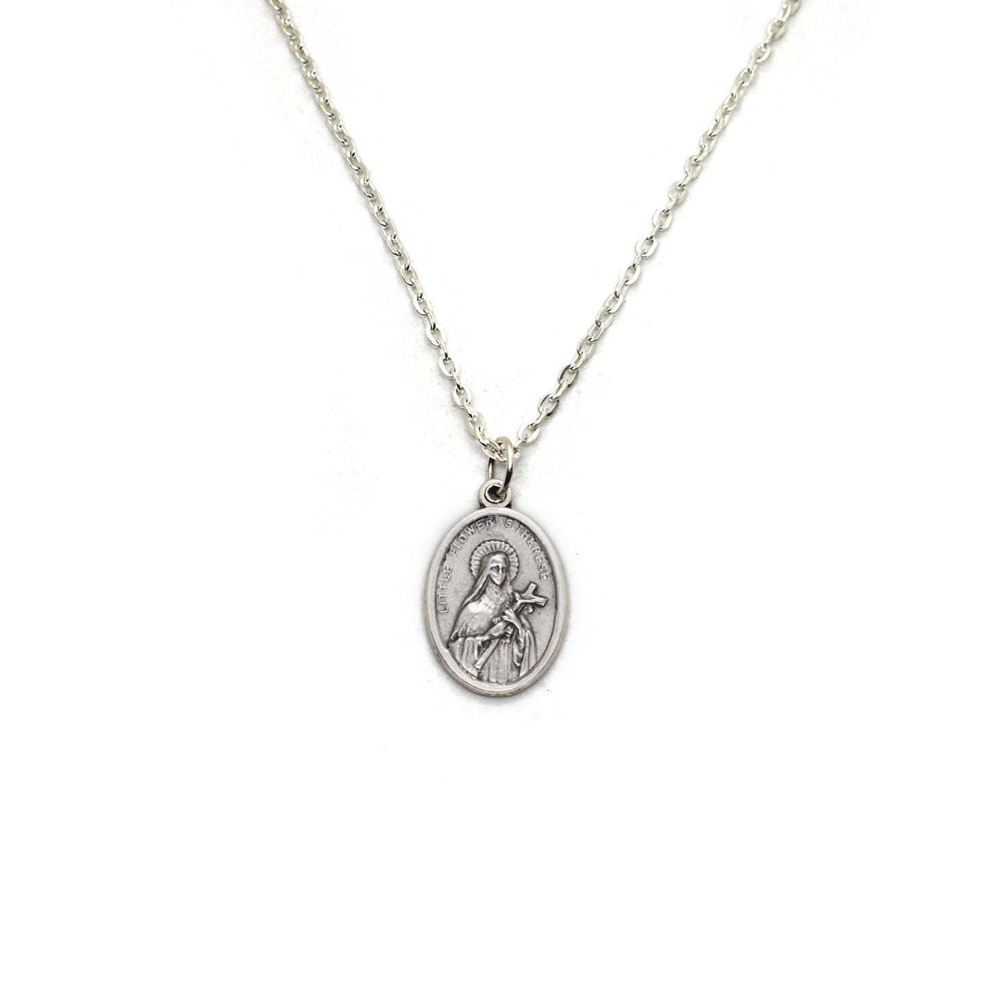 St. Therese of Lisieux Medal Necklace | The Little Flower | Patron Saint Jewelry Handmade in Italy ♥