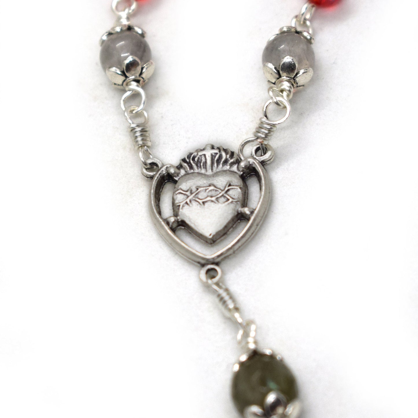 Holy Face of Jesus Chaplet | Crystal & Gemstone Unbreakable Rosary | Handmade in Italy | Confirmation & Faith Gift