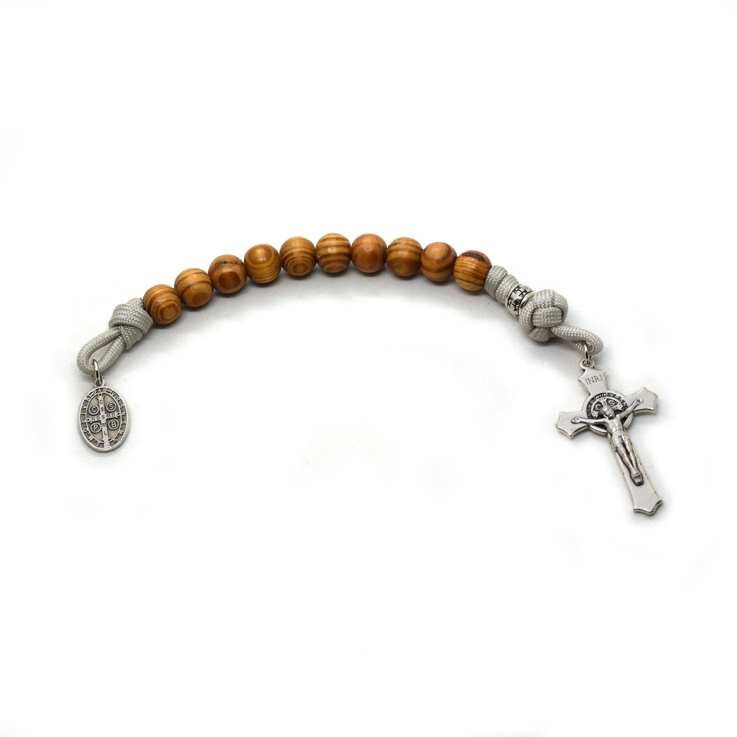 Single Decade Paracord Rosary 🕊️ Pardon Crucifix – Pocket Handmade Christian Rosary