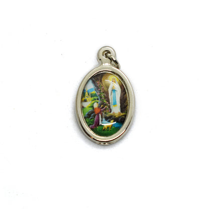 Patron Saint Resin Medal Clip Charm | Catholic Rosary Marker, Keychain & Zipper Pull – Religious Gift