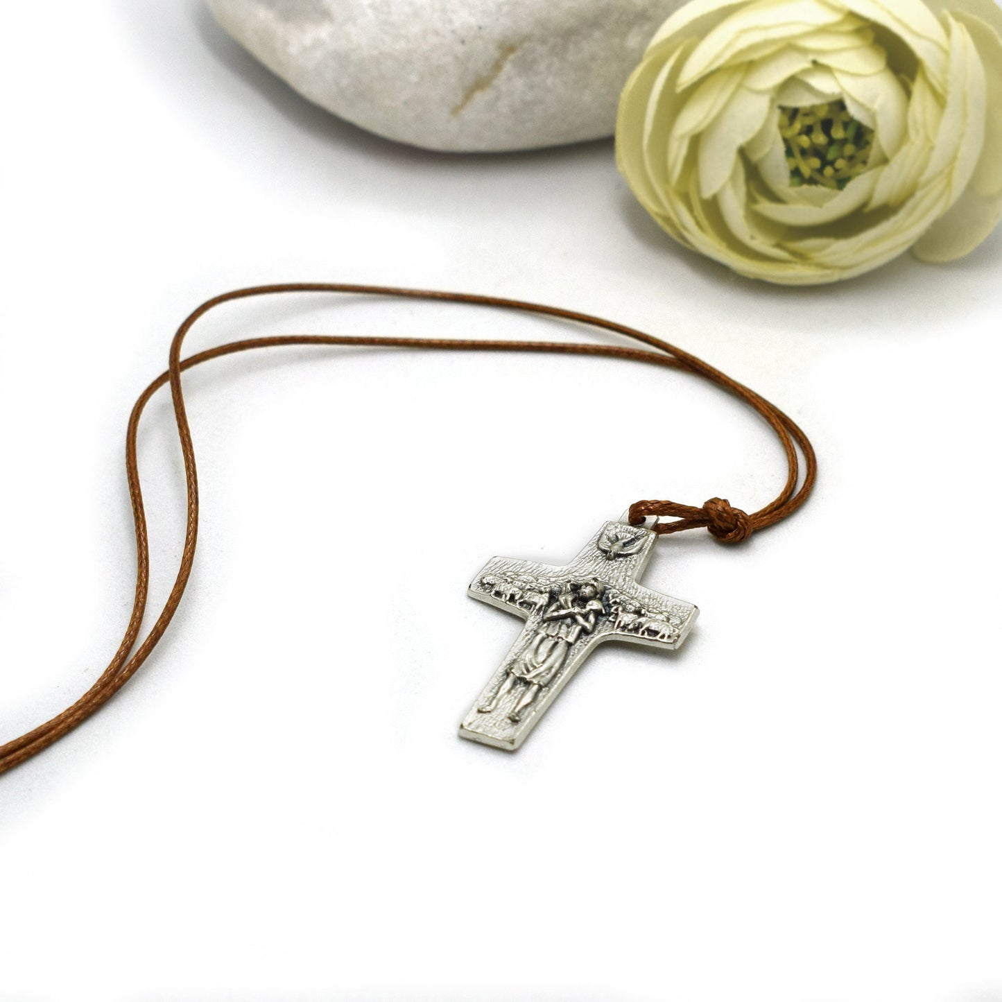 Pope Francis Pectoral Cross Necklace – Good Shepherd Italian Pendant