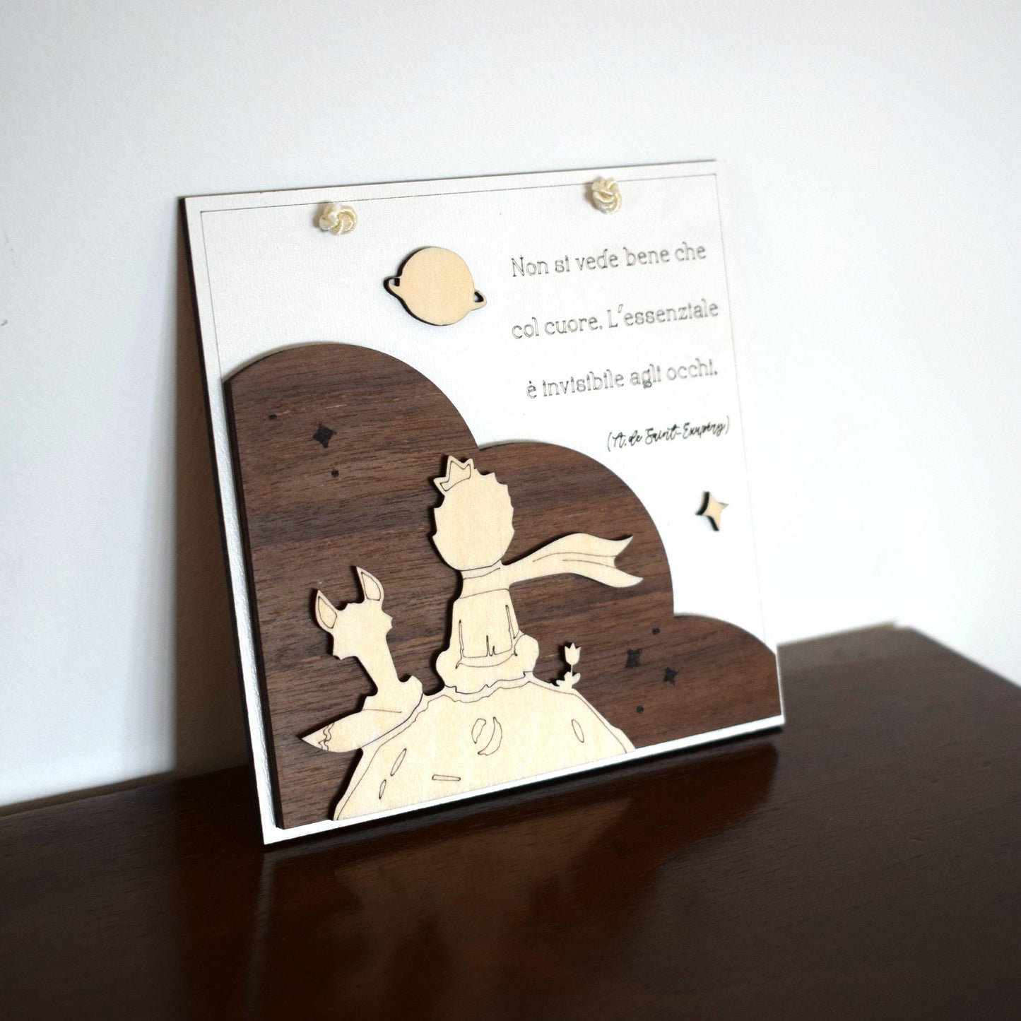Wooden Plaque “The Little Prince” – Inspirational 3D Wall Art, Handmade & Personalized Gift