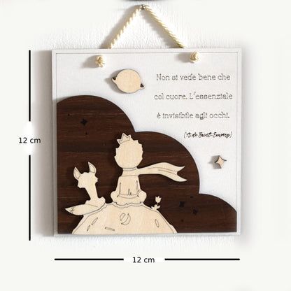 Wooden Plaque “The Little Prince” – Inspirational 3D Wall Art, Handmade & Personalized Gift