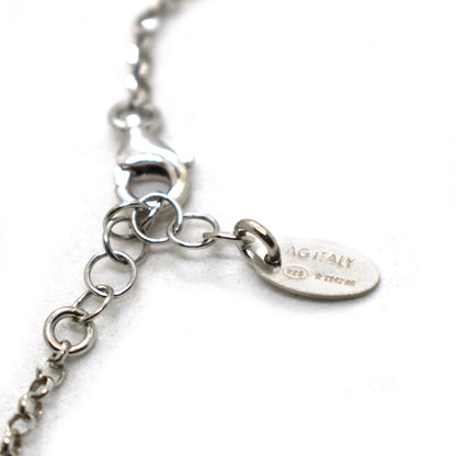 Handmade Sterling Silver Rosary Necklace – Aurora Borealis Swarovski Crystals & Miraculous Medal | Italian Catholic Jewelry