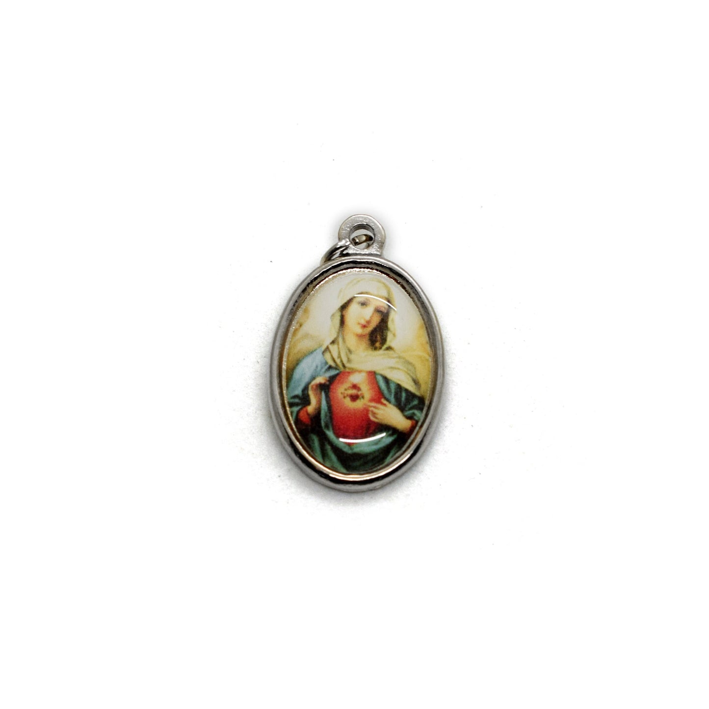Patron Saint Resin Medal Clip Charm | Catholic Rosary Marker, Keychain & Zipper Pull – Religious Gift