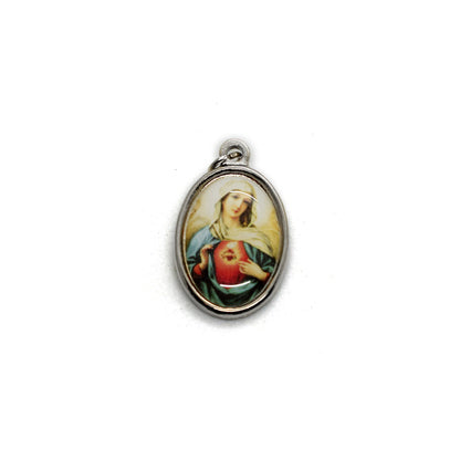 Patron Saint Resin Medal Clip Charm | Catholic Rosary Marker, Keychain & Zipper Pull – Religious Gift