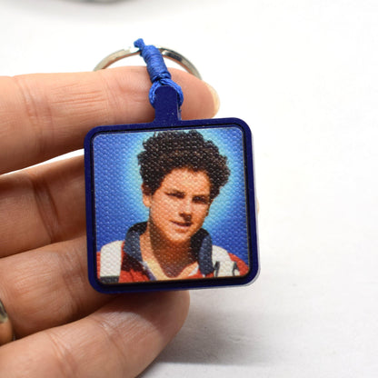 Saint Carlo Acutis Wooden Keychain – Handmade Catholic Gift