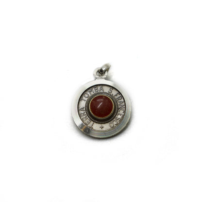 Sterling Silver Saint Francis Relic Medal | San Francesco Reliquary Pendant | Italian 925 Silver Franciscan Jewelry