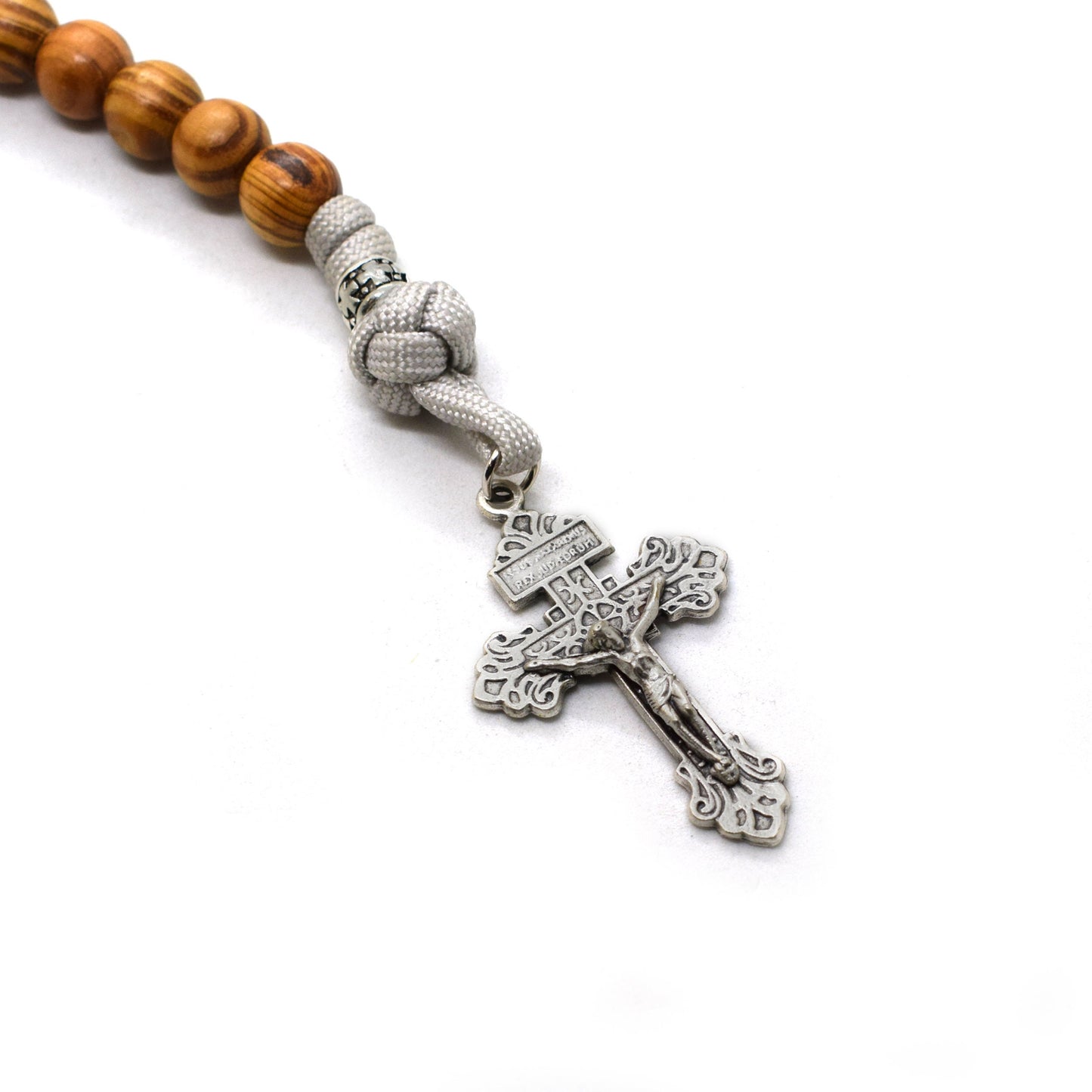 Single Decade Paracord Rosary 🕊️ Pardon Crucifix – Pocket Handmade Christian Rosary