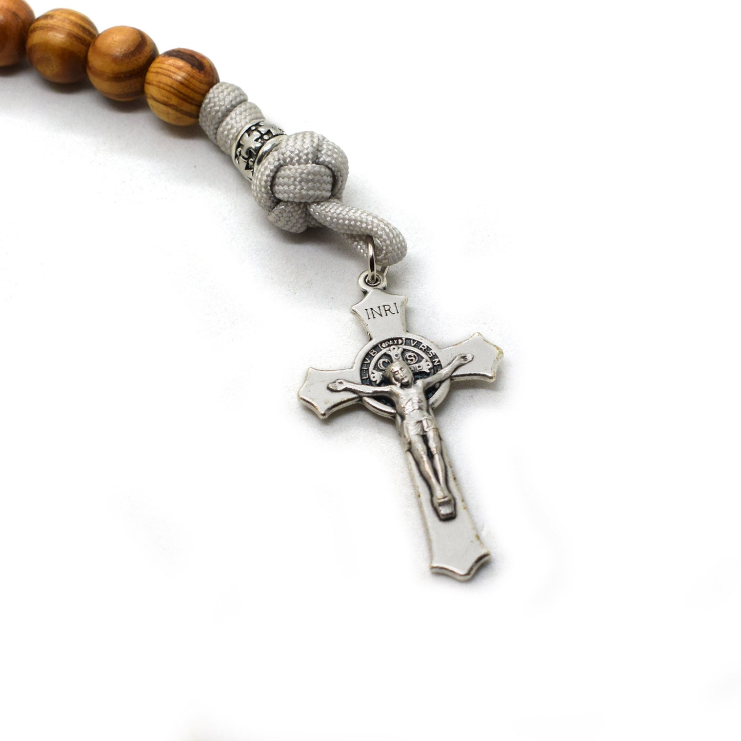 Single Decade Paracord Rosary 🕊️ Pardon Crucifix – Pocket Handmade Christian Rosary