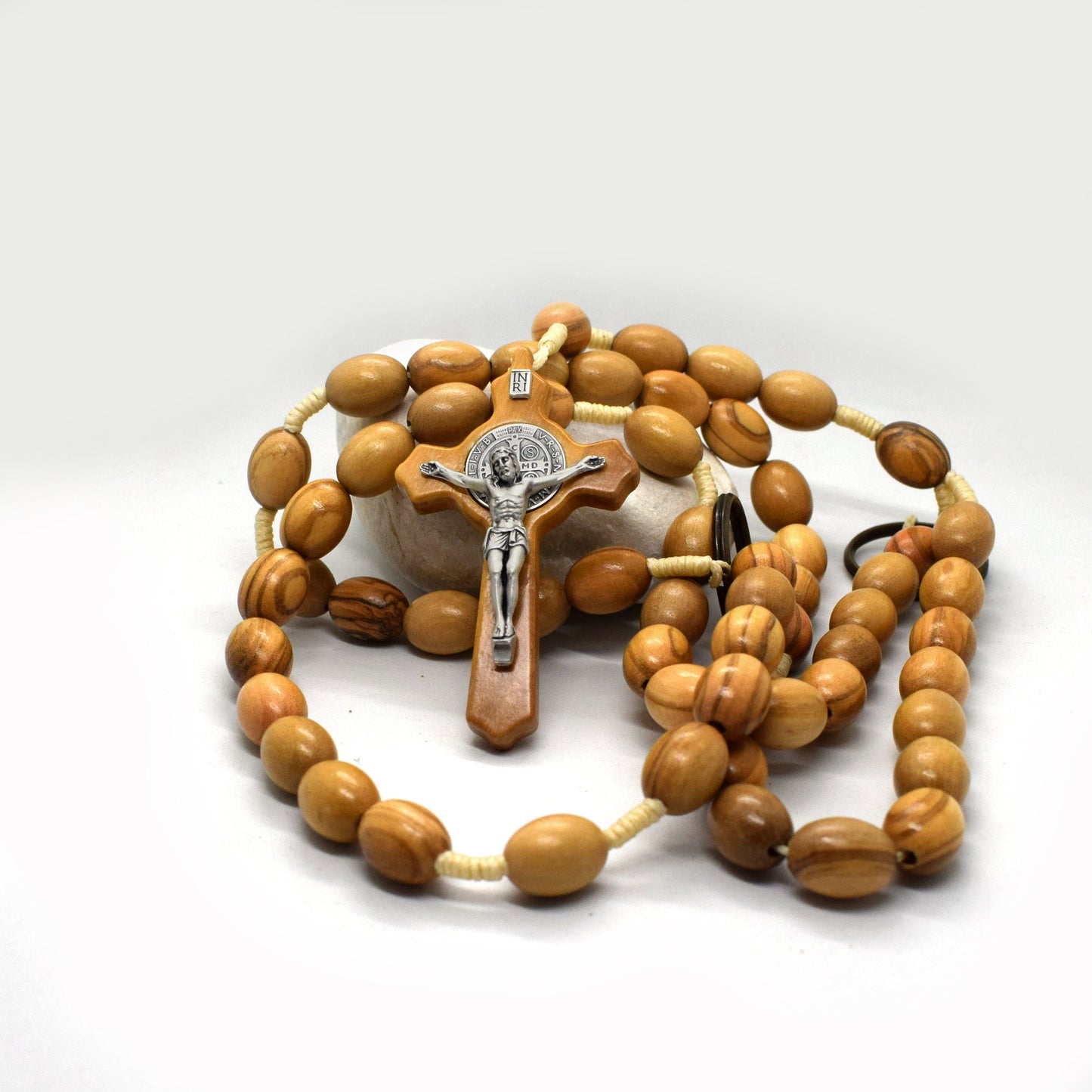 Large Belt Habit Rosary – Olive Wood Waist Rosary, 5 Decades Handmade Italian Catholic Rosary