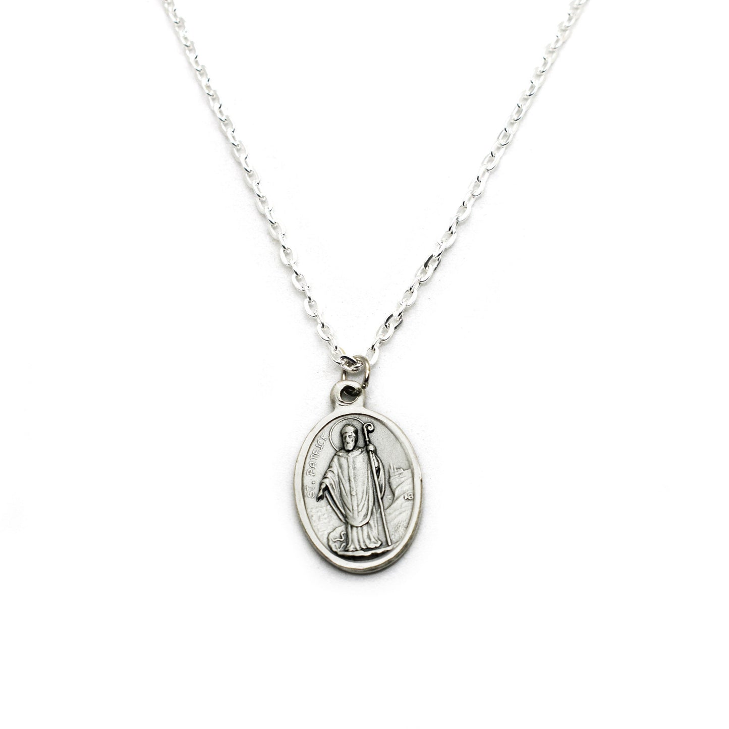 St. Patrick Medal Necklace – Zama Alloy Medal on Stainless Steel Chain 🍀
