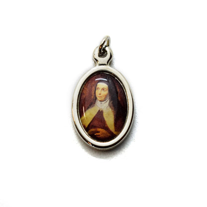 Patron Saint Resin Medal Clip Charm | Catholic Rosary Marker, Keychain & Zipper Pull – Religious Gift