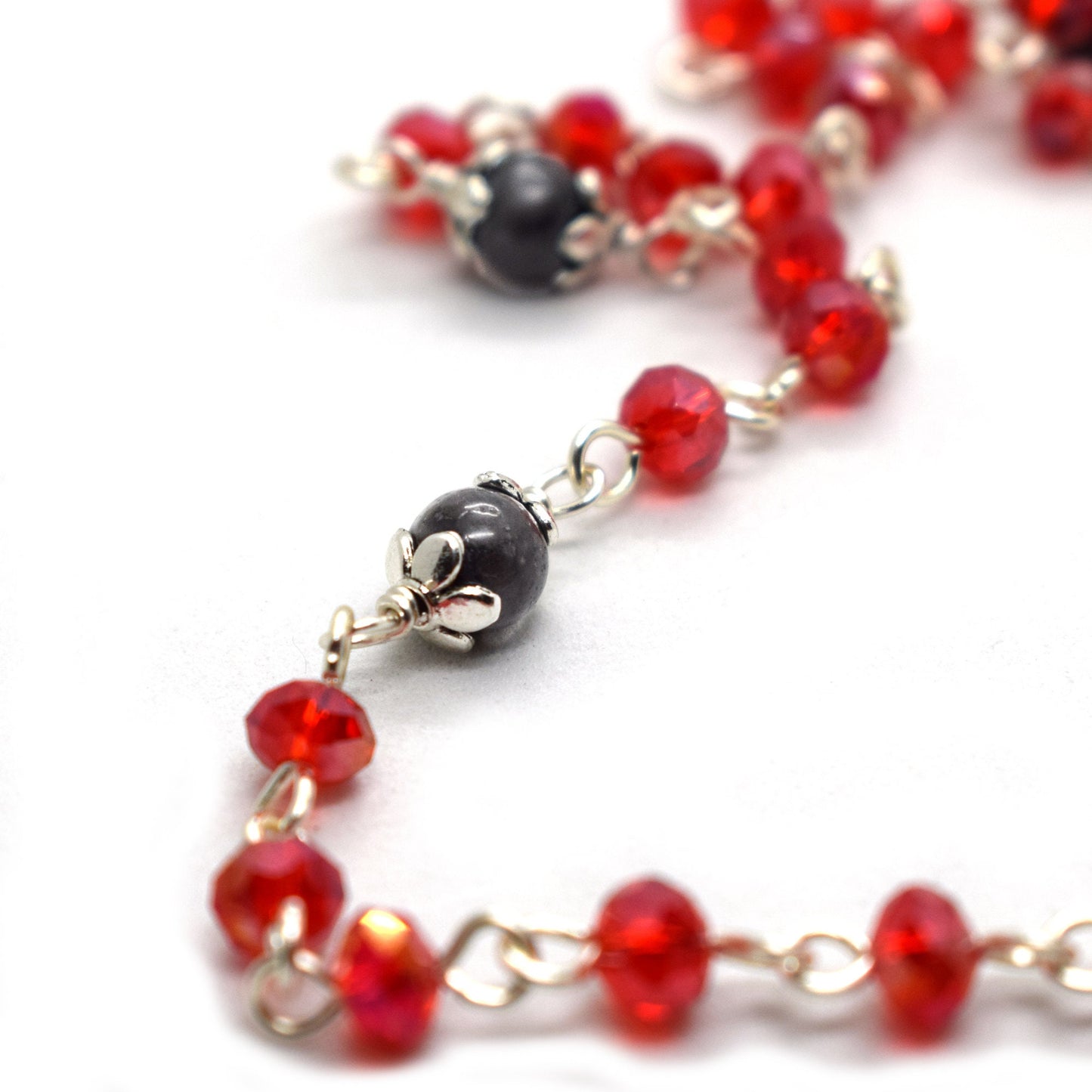 Holy Face of Jesus Chaplet | Crystal & Gemstone Unbreakable Rosary | Handmade in Italy | Confirmation & Faith Gift
