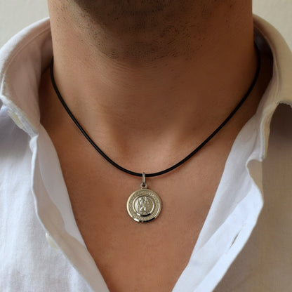 Sterling Silver St. Christopher Medal Necklace | Patron Saint Religious Jewelry | Italian Made ♥