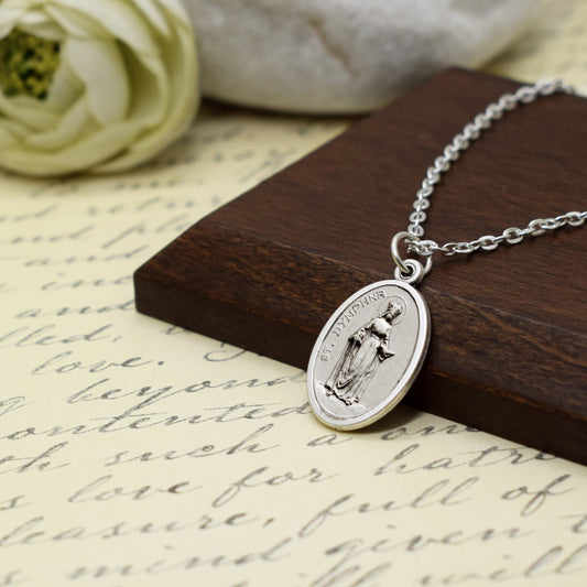 St. Dymphna Medal Necklace – Patron Saint of Mental Health