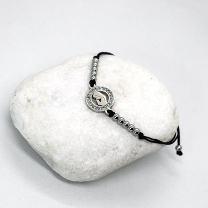Adjustable Stainless Steel Rosary Bracelet with Virgin Mary Crystal Medal | Handmade Religious Jewelry Gift for Women