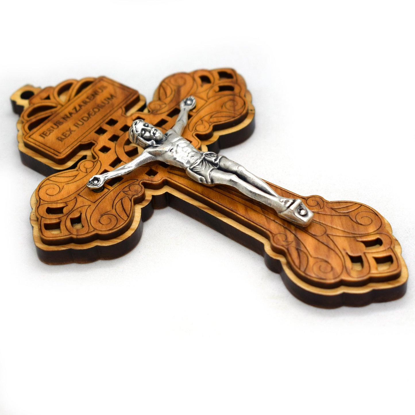 Large Pardon Crucifix | Olive Wood Indulgence Cross | Handmade Italian Catholic Crucifix