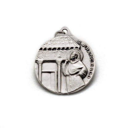 St. Francis & St. Clare Double-Sided Medal – Handmade Italian Religious Pendant