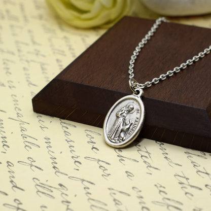 Saint Francis and the Wolf Necklace – Patron Saint Medal Jewelry