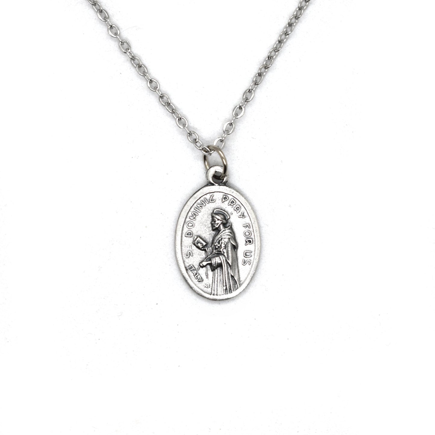 Saint Dominic Necklace – Patron Saint Jewelry, Handmade Catholic Medal