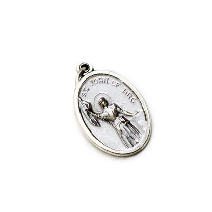 ⚔️ St. Joan of Arc Medal Necklace – Patron Saint of Women – French Saint Necklace – Handmade Italian Jewelry