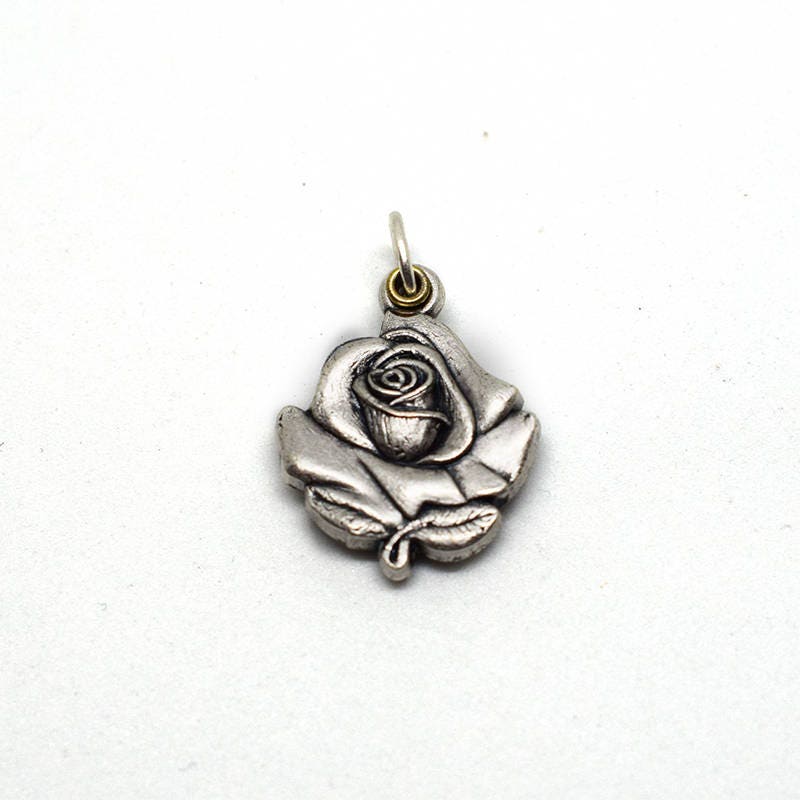 St. Francis of Assisi & St. Clare Double-Sided Rosebud Locket | Antique Silver Franciscan Necklace | Handmade in Italy