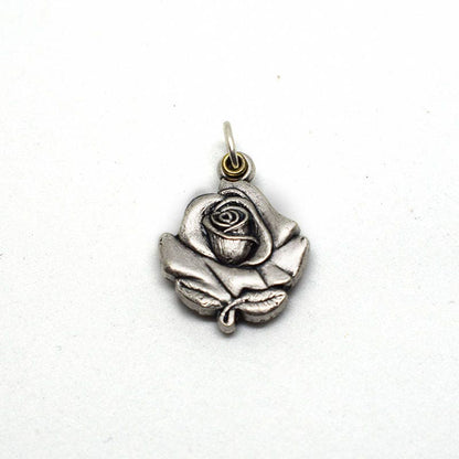 St. Francis of Assisi & St. Clare Double-Sided Rosebud Locket | Antique Silver Franciscan Necklace | Handmade in Italy