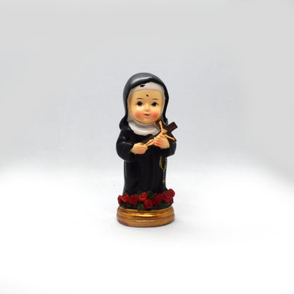Saint Rita Mini Resin Statue – St. Rita of Cascia Pocket Statue, Italian Catholic Gift