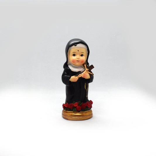 Saint Rita Mini Resin Statue – St. Rita of Cascia Pocket Statue, Italian Catholic Gift