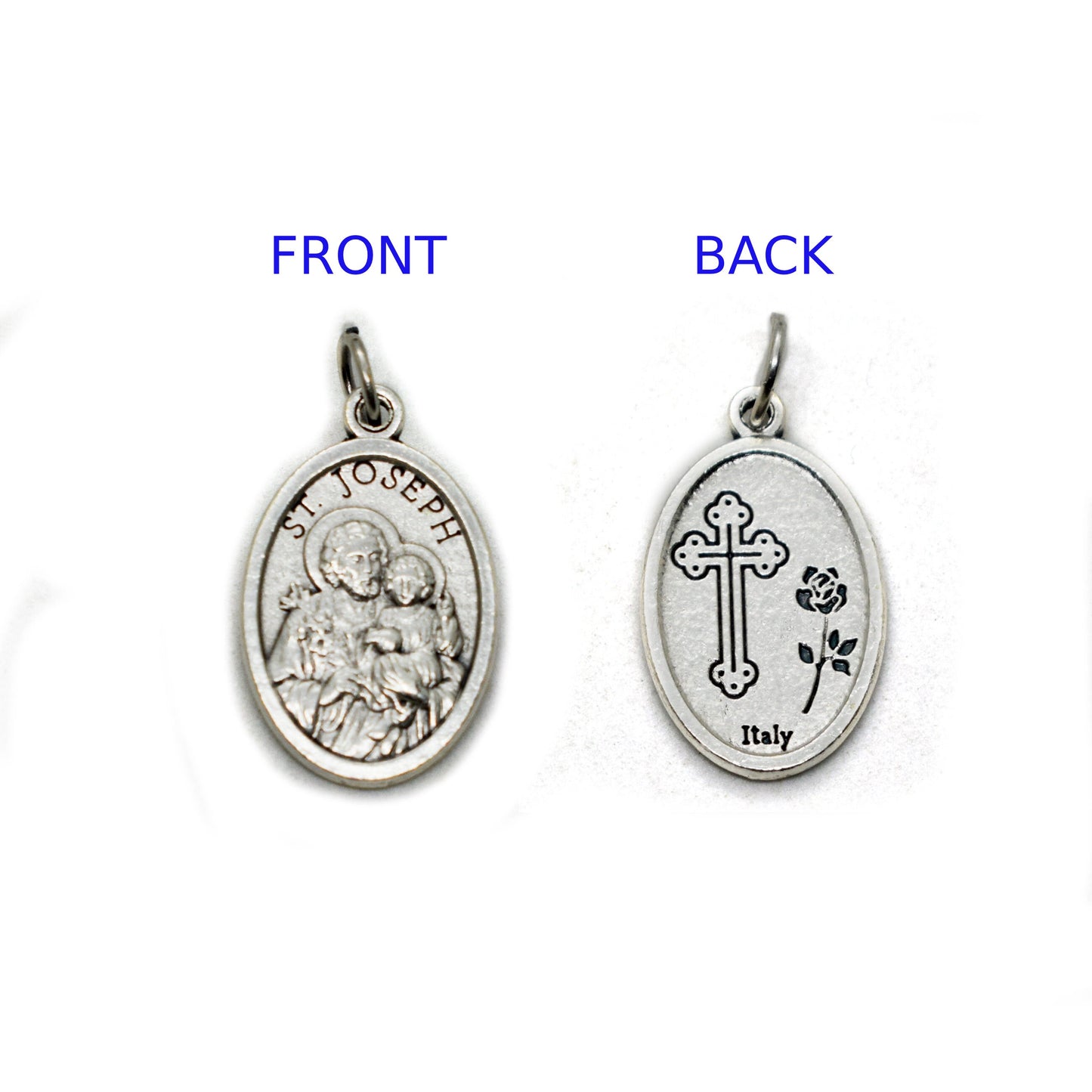 St. Joseph Medal Necklace – Patron Saint Necklace – Catholic Jewelry Handmade in Italy