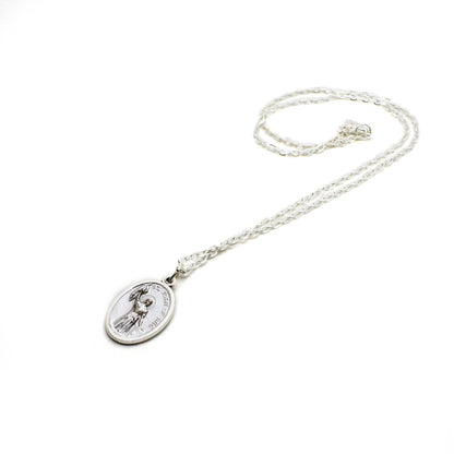 ⚔️ St. Joan of Arc Medal Necklace – Patron Saint of Women – French Saint Necklace – Handmade Italian Jewelry