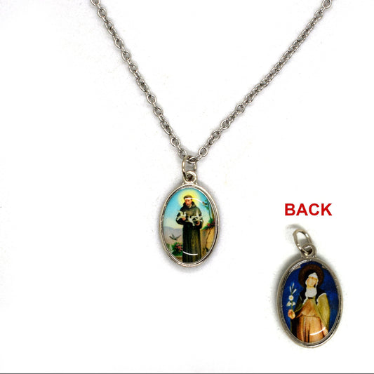 St. Francis & St. Clare Medal Necklace – Handmade Italian Religious Jewelry
