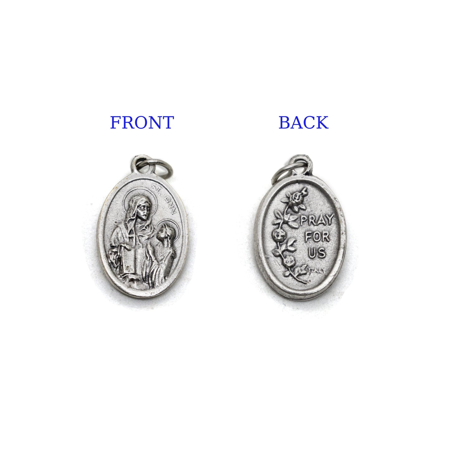 St. Anne Medal Necklace | Patron Saint of Canada | Christian Jewelry Gift