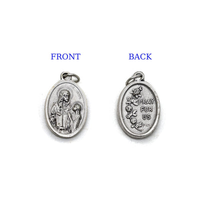 St. Anne Medal Necklace | Patron Saint of Canada | Christian Jewelry Gift