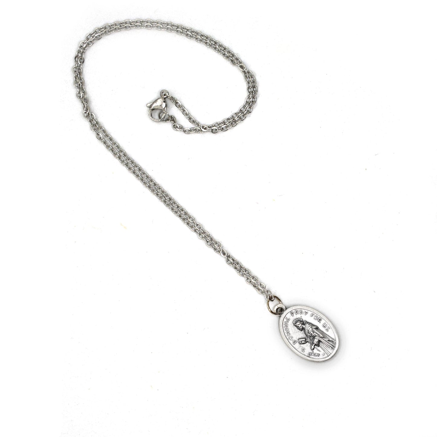 Saint Dominic Necklace – Patron Saint Jewelry, Handmade Catholic Medal