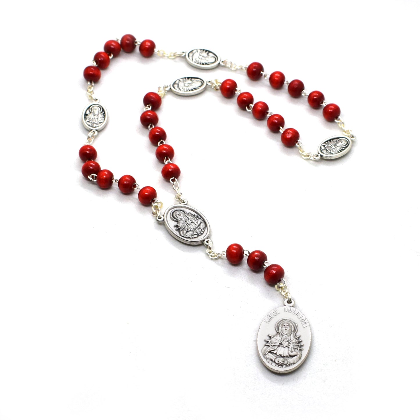🕊️ Five Holy Wounds Chaplet Rosary – Italian Handmade Mater Dolorosa Chaplet