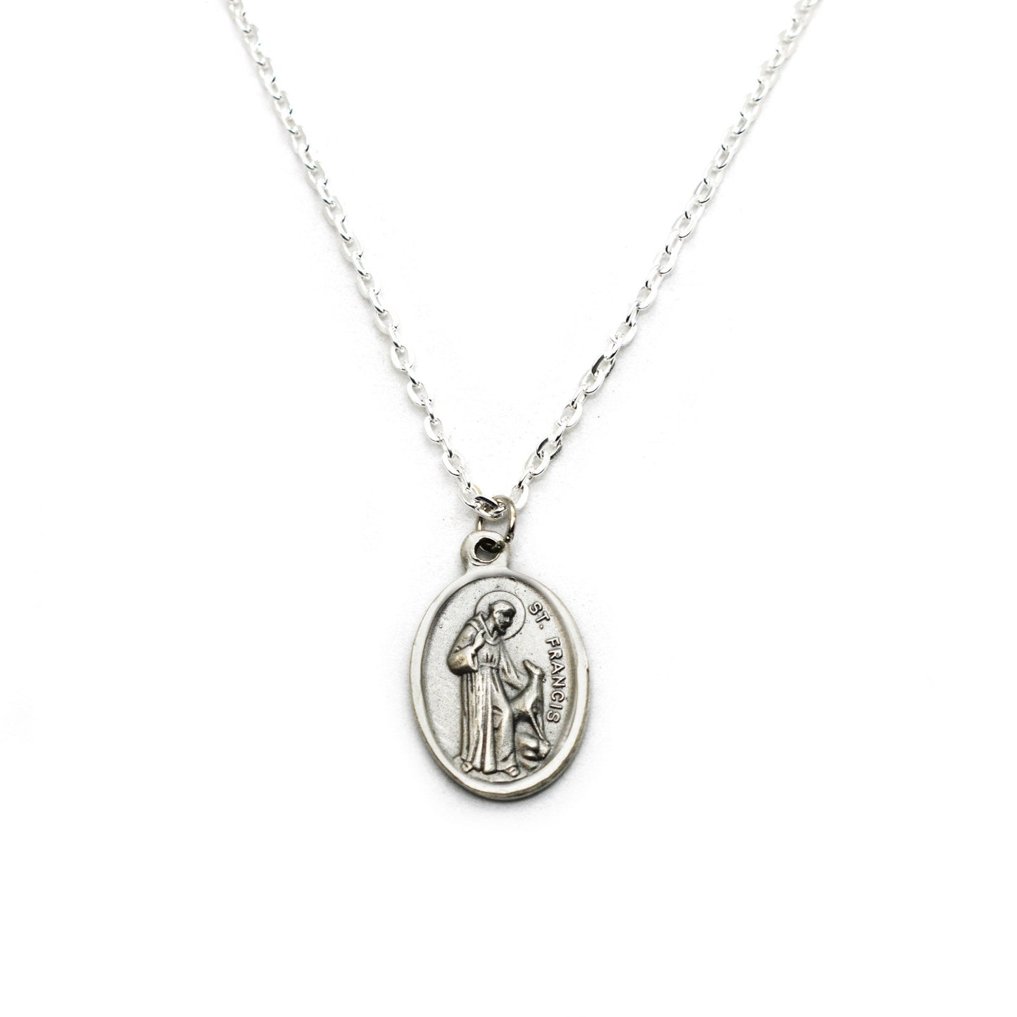 Saint Francis and the Wolf Necklace – Patron Saint Medal Jewelry