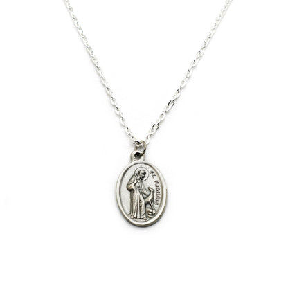 Saint Francis and the Wolf Necklace – Patron Saint Medal Jewelry