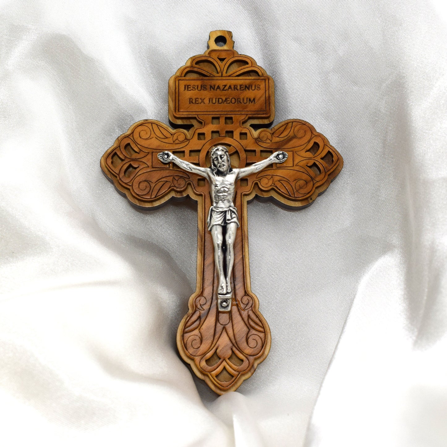 Large Pardon Crucifix | Olive Wood Indulgence Cross | Handmade Italian Catholic Crucifix